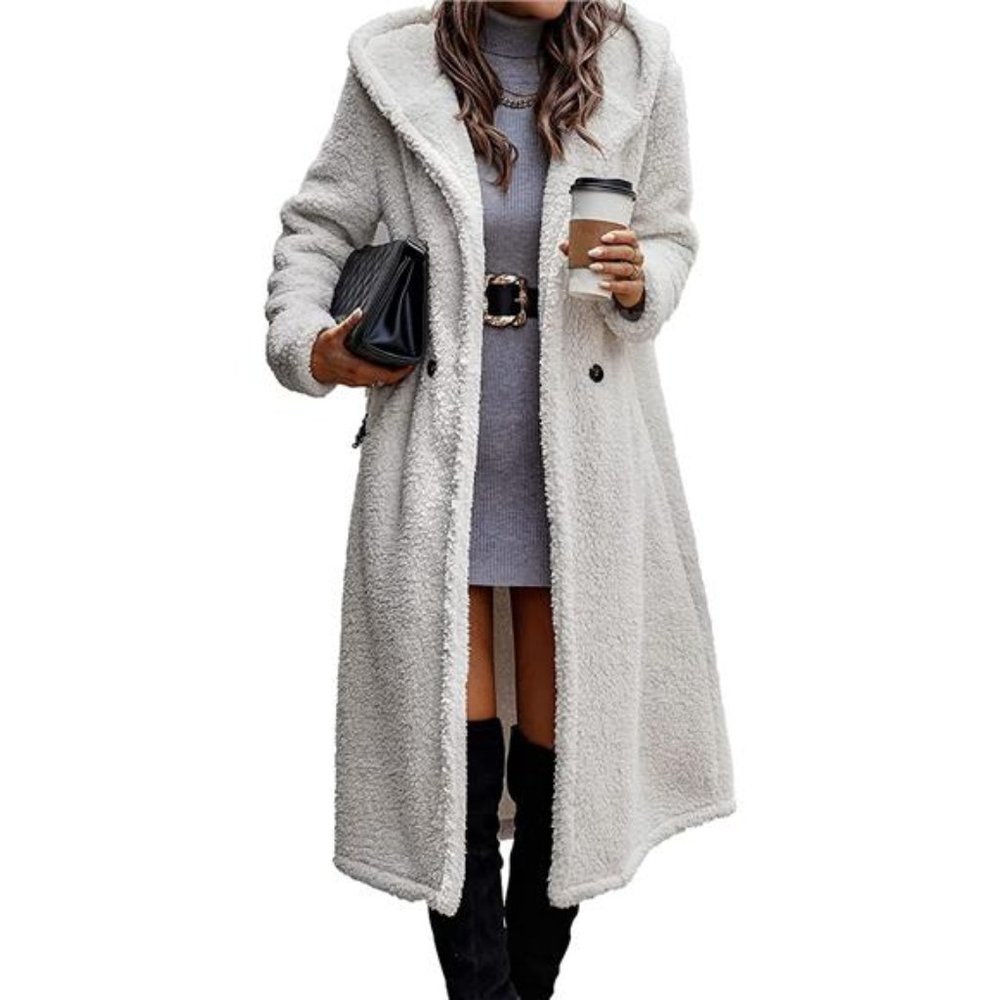 Women's 2023 Jackets With Pockets Beige White